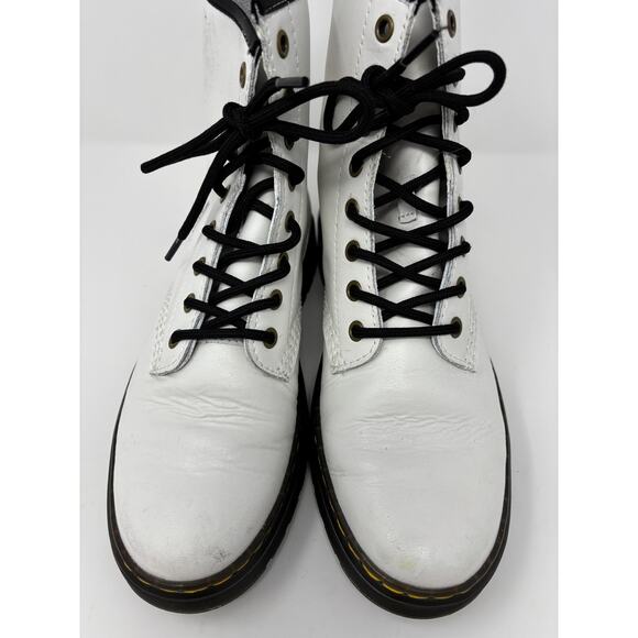 Dr. Martens White Zavala Lace Up Boots Size 8 - Picture 4 of 6